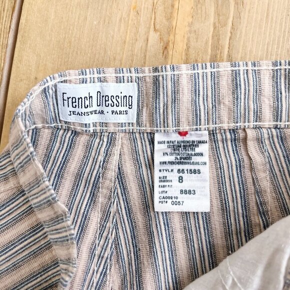French Dressing FDJ Jeans Striped Straight Leg pants High Rise 8 - Picture 4 of 9